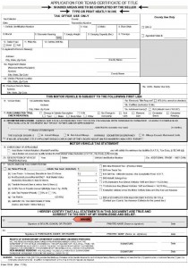 TX Title Application